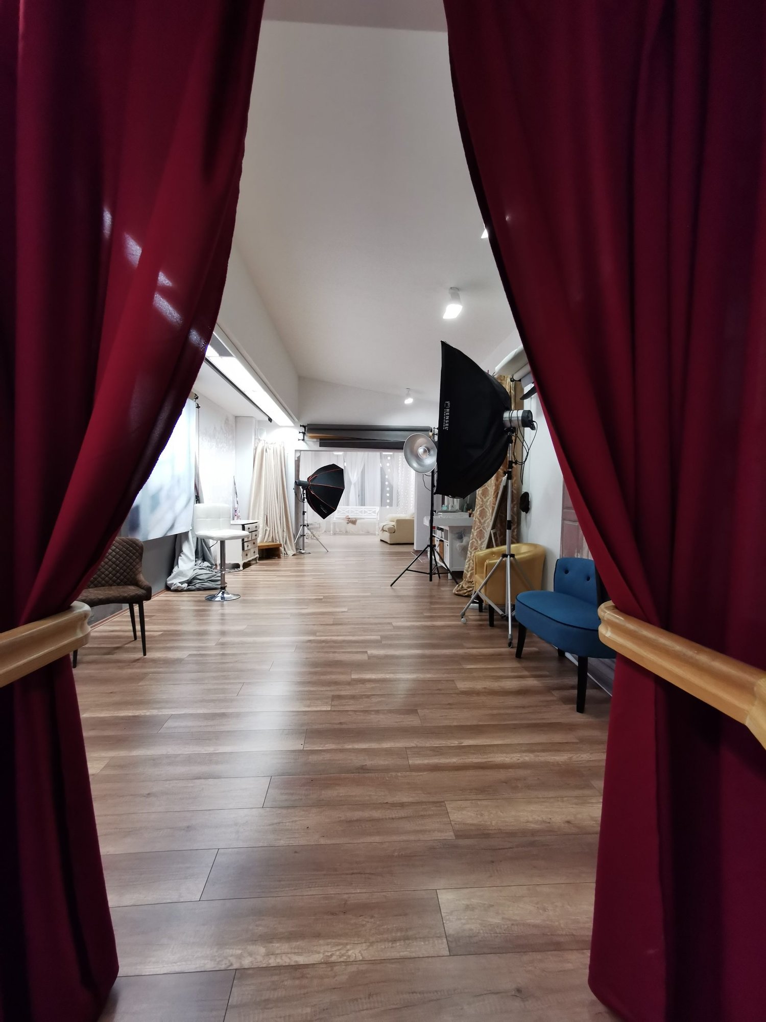 Innenansicht des Fotostudios Rampenlicht in Bitterfeld